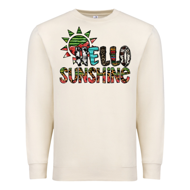 Hello Sunshine Premium Sweatshirt by SublimationCraftShop | Teevron