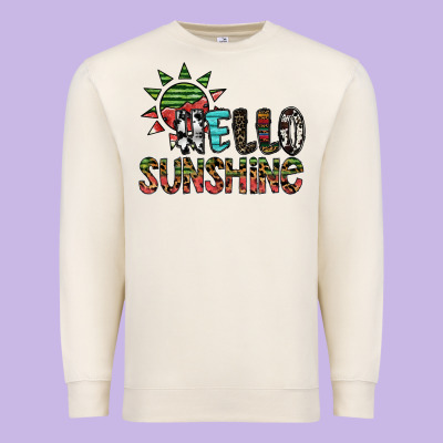 Hello Sunshine Premium Sweatshirt Designed By Sublimationcraftshop