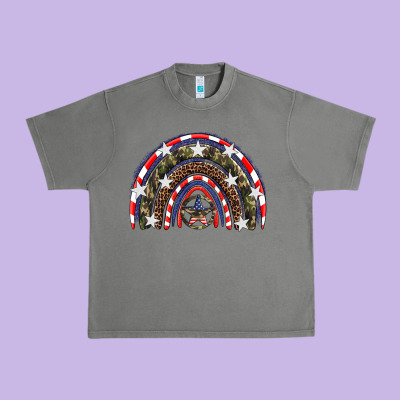 Usa Camouflage Rainbow Urban Heavy Tee Designed By Artiststas