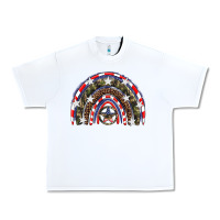 White usa camouflage rainbow Urban Heavy Tee - Artiststas
