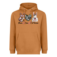 Meerkat peace love bull terrier Heavyweight Hoodie - RanaPortraitStore