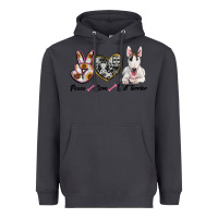 Smoke peace love bull terrier Heavyweight Hoodie - RanaPortraitStore