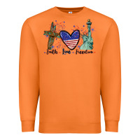 Carrot Faith love Freedom 4th of july Premium Sweatshirt - CowGirlArtShop