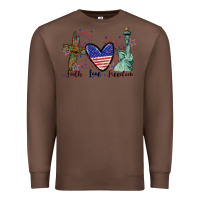 Chestnut Faith love Freedom 4th of july Premium Sweatshirt - CowGirlArtShop