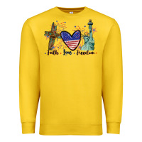 Lemon Faith love Freedom 4th of july Premium Sweatshirt - CowGirlArtShop