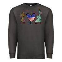 Smoke Faith love Freedom 4th of july Premium Sweatshirt - CowGirlArtShop
