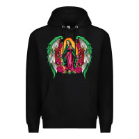 Black mexican flag wings our lady of guadalupe Premium Hoodie - Artiststas