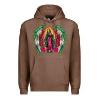 Chestnut mexican flag wings our lady of guadalupe Premium Hoodie - Artiststas