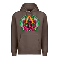 Coffee mexican flag wings our lady of guadalupe Premium Hoodie - Artiststas