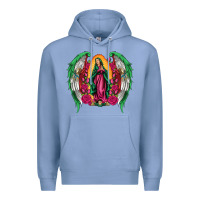 Colony Blue mexican flag wings our lady of guadalupe Premium Hoodie - Artiststas