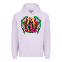 Lilac mexican flag wings our lady of guadalupe Premium Hoodie - Artiststas
