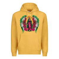 Mustard mexican flag wings our lady of guadalupe Premium Hoodie - Artiststas