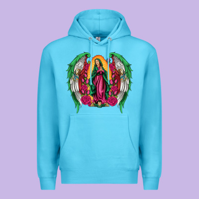 Mexican Flag Wings Our Lady Of Guadalupe Premium Hoodie Designed By Artiststas