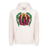 Pale Pink mexican flag wings our lady of guadalupe Premium Hoodie - Artiststas