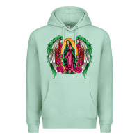 Seafoam mexican flag wings our lady of guadalupe Premium Hoodie - Artiststas