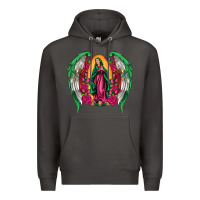 Smoke mexican flag wings our lady of guadalupe Premium Hoodie - Artiststas