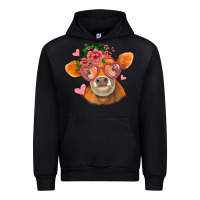 Black valentines day orange cow Urban Hoodie - Jasminsmagicworld