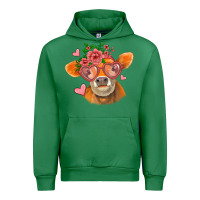 Emerald valentines day orange cow Urban Hoodie - Jasminsmagicworld