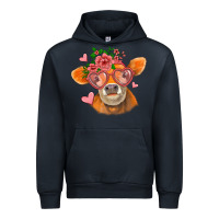 Navy valentines day orange cow Urban Hoodie - Jasminsmagicworld