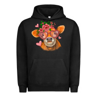 Pigment Black valentines day orange cow Urban Hoodie - Jasminsmagicworld