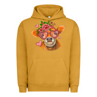 Pigment Peanut Butter valentines day orange cow Urban Hoodie - Jasminsmagicworld