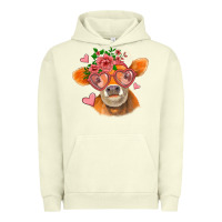 Pigment Pistachio valentines day orange cow Urban Hoodie - Jasminsmagicworld