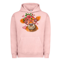 Pigment Salmon valentines day orange cow Urban Hoodie - Jasminsmagicworld