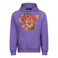 Tulip valentines day orange cow Urban Hoodie - Jasminsmagicworld