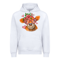 White valentines day orange cow Urban Hoodie - Jasminsmagicworld