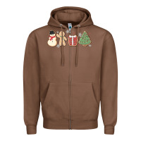 Chestnut christmas gingerbread cookies Zipper Hoodie - MaliasSmallBusiness