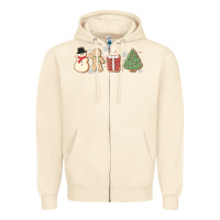 Sandshell christmas gingerbread cookies Zipper Hoodie - MaliasSmallBusiness