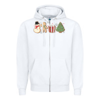 White christmas gingerbread cookies Zipper Hoodie - MaliasSmallBusiness