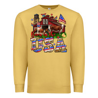 Antique Gold Barn in the USA Premium Sweatshirt - Neo Western