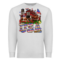 Dove Grey Barn in the USA Premium Sweatshirt - Neo Western