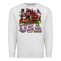 Oatmeal Heather Barn in the USA Premium Sweatshirt - Neo Western