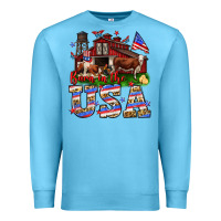 Ocean Blue Barn in the USA Premium Sweatshirt - Neo Western