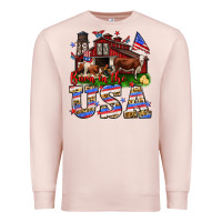Pale Pink Barn in the USA Premium Sweatshirt - Neo Western