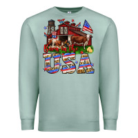 Seafoam Barn in the USA Premium Sweatshirt - Neo Western