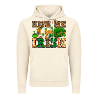 Vintage Artic kiss me i am irish  with lips and shamrocks Vintage Hoodie - AdoDesignShop