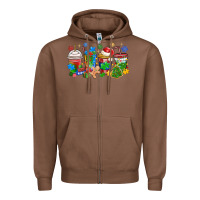 Chestnut autism awareness christmas coffee Zipper Hoodie - MaliasSmallBusiness