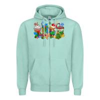 Seafoam autism awareness christmas coffee Zipper Hoodie - MaliasSmallBusiness