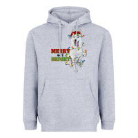 Heather Grey merry and bright white shepherd Heavyweight Hoodie - RanaPortraitStore