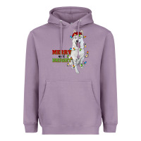 Lavender merry and bright white shepherd Heavyweight Hoodie - RanaPortraitStore
