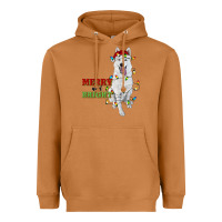Meerkat merry and bright white shepherd Heavyweight Hoodie - RanaPortraitStore