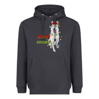 Smoke merry and bright white shepherd Heavyweight Hoodie - RanaPortraitStore