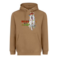 Toasted Coconut merry and bright white shepherd Heavyweight Hoodie - RanaPortraitStore