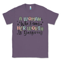 Lavender a woman who knows her worth is dangerous Classic Tee - MaliasSmallBusiness