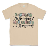 Mushroom a woman who knows her worth is dangerous Classic Tee - MaliasSmallBusiness