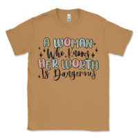 Toasted Coconut a woman who knows her worth is dangerous Classic Tee - MaliasSmallBusiness