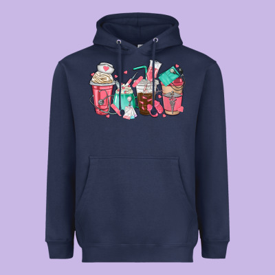 Nurse Coffee Cups Heavyweight Hoodie Designed By Texasbilliewilder